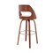 Armen Living Julius 26" Cream Faux Leather and Walnut Wood Bar Stool LCJUBAWACR26 - alternate 7